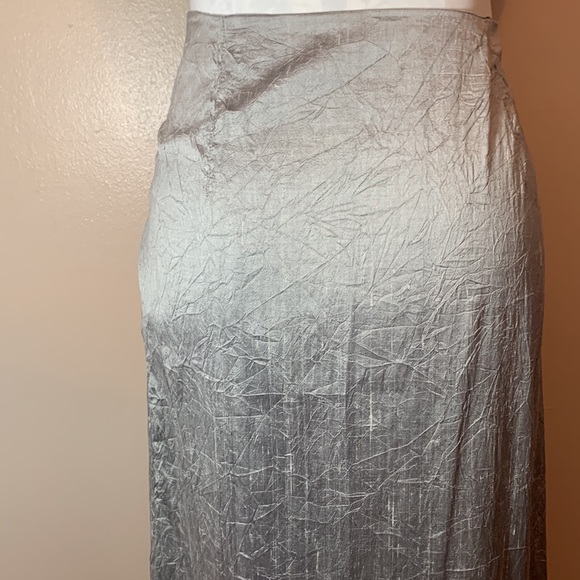 Ministry 100% Silk Silver Maxi/Long Skirt - Picture 4 of 10